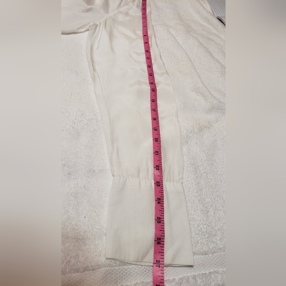 Free People Bright White Tunic Blouse Neck Mandarin Collar  Size M - Picture 11 of 13